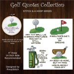 (image for) Stitch & a Hoop : Golf Quotes Mini Pattern